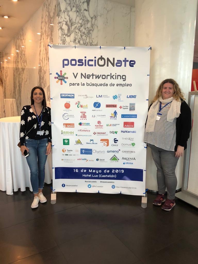 Estamos en el #HotelLuz de #Castellon participando en el V #Networking para la búsqueda de #empleo #MesaRSC #posicionate 💪🏼🎓