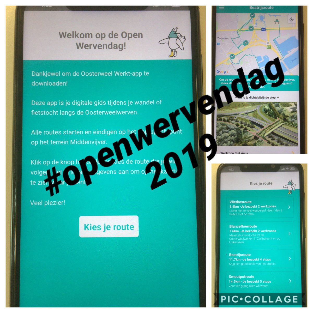 Onze #Oosterweel Werkt-app is er helemaal klaar voor! Gratis download vanaf vandaag. Te gebruiken als digitale gids langsheen onze werven. #openwervendag2019 #oosterweelverbinding