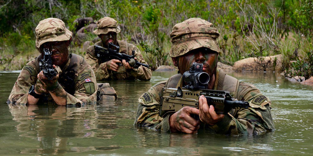 Royal Marines on exercise in the jungles of Belize