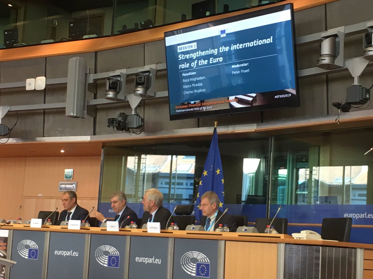 aranarbona's tweet photo. Let’s start the first panel #EFSIR2019 with #PeterPraet and the panelist to talk about the #euro @europeanparliam #FISMA19 https://t.co/f4F4na636N