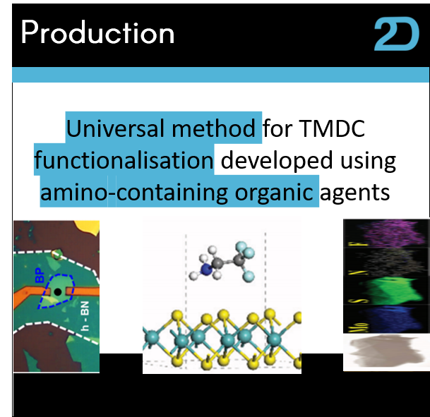 🔬Universal way of functionalizing TMDCs through amino-containing organic agents 

🌐onlinelibrary.wiley.com/doi/pdf/10.100…

by 🇸🇬 <a href="/NUSingapore/">NUS</a>  
#2DToday #Graphene #Nanotechnology