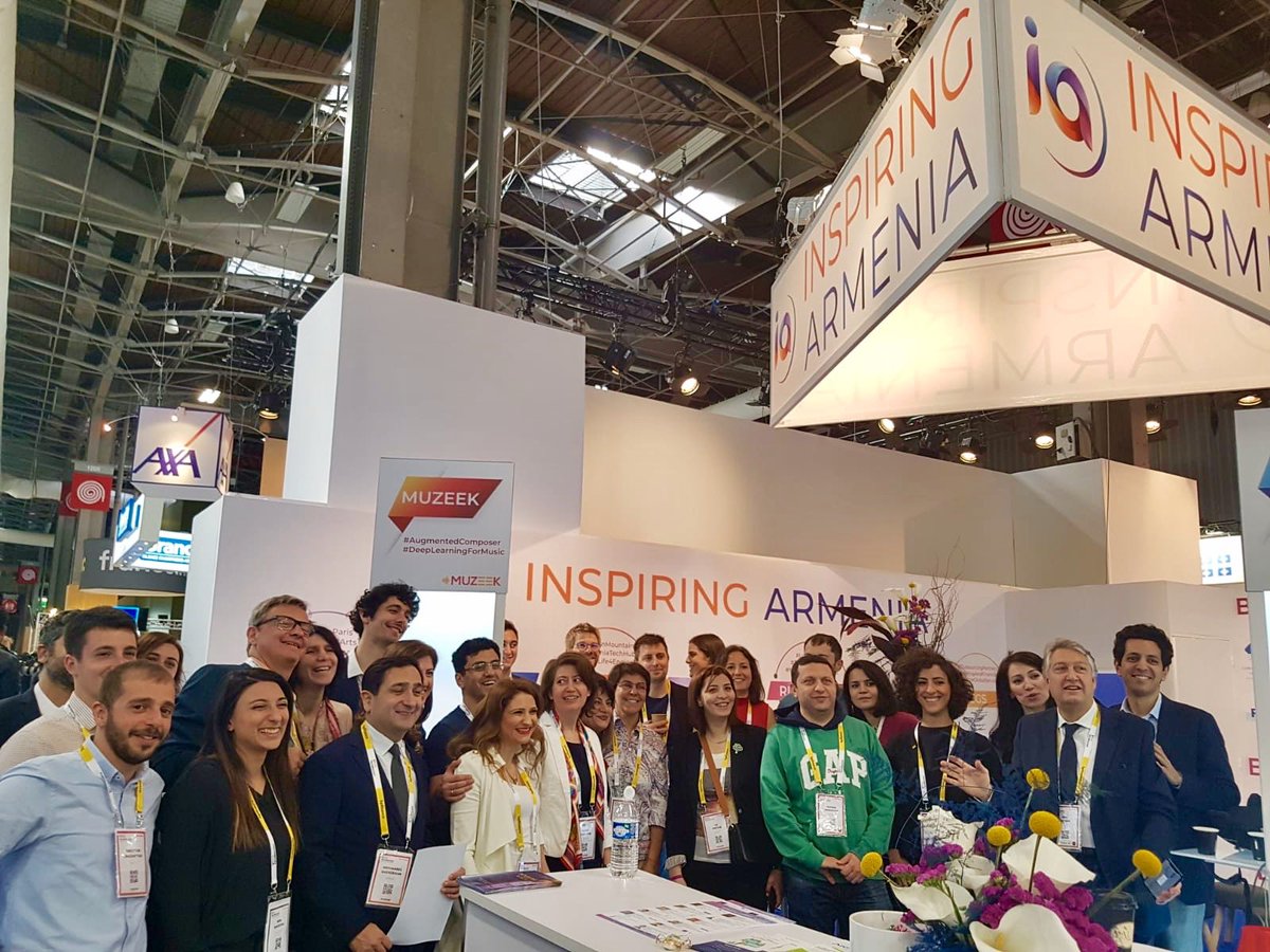 InspiringArm's tweet photo. Good morning Armenia!!!! Official inauguration of the Armenia pavilion at @VivaTech by Ambassador @tolmajian #VivaTech https://t.co/lIC91JSACD