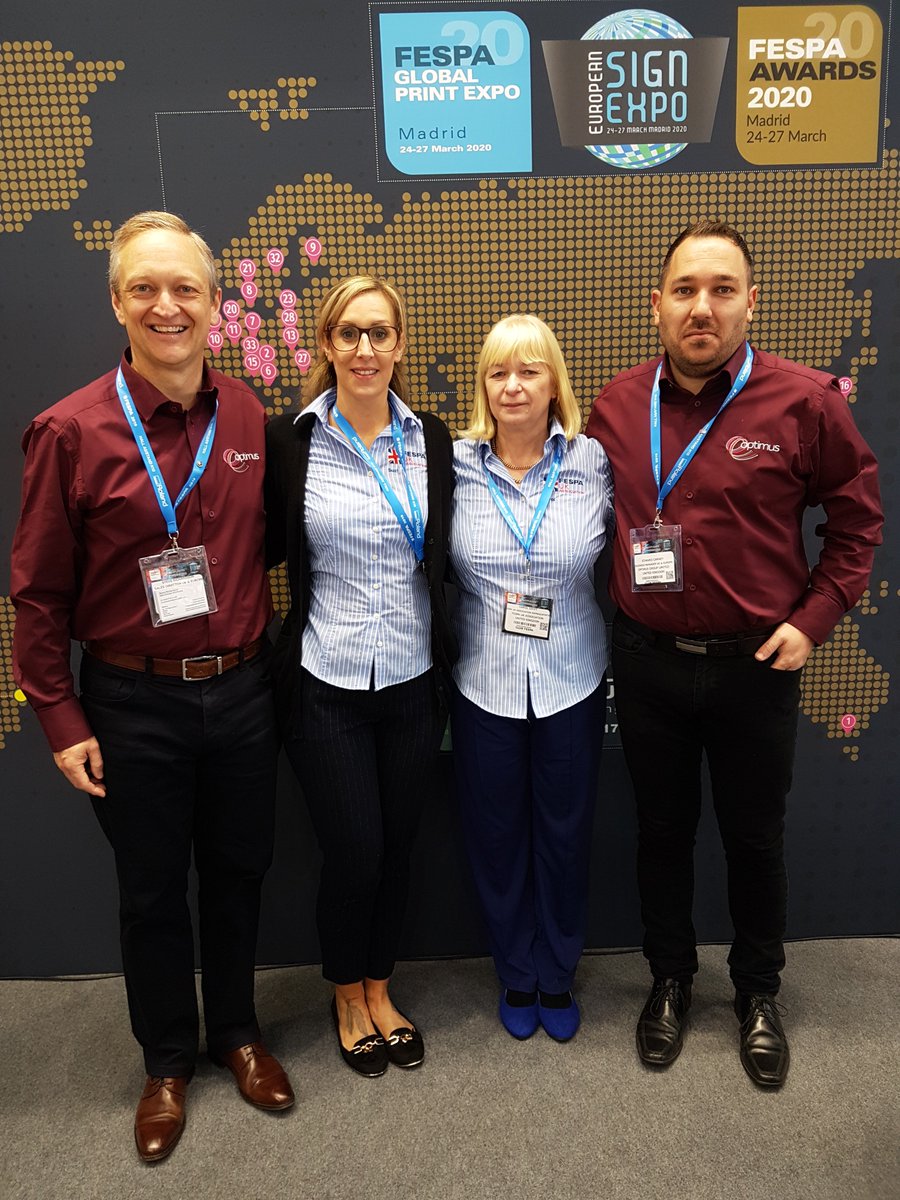 OptimusMIS's tweet image. Thanks again to FESPA UK (Suzi and Carol) for being such great hosts at FESPA Global Expo 2019 in Munich.  For all things Optimus MIS related, come and visit Optimus us at the Club FESPA stand Hall B4
#networking #fespa2019  #munich