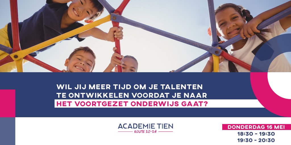 We kijken naar jouw talent! Met persoonlijke #leerroutes, #coaching en begeleiding door #leerkrachten van het basis- én voortgezet onderwijs word je uitgedaagd zelf keuzes te maken. Kom langs bij de #opendag op 16 mei voor meer informatie! bit.ly/2EdpRiX