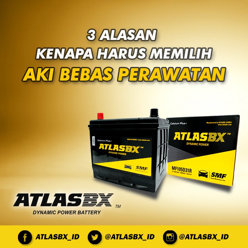 ATLASBX_ID's tweet image. Ini 3 Alasan kenapa kamu harus beralih ke Aki Bebas Perawatan

#AkiBebasPerawatan #StartStopSystem #Charge #AkiMobil #Accumulator #AccuMobil #AccuMaintenanceFree #MaintenanceFree #AkiKorea #BateraiMobil #Baterai #IdlingStop #ISSTechnology #Otomotif #Otomobil #OtomotifMobil