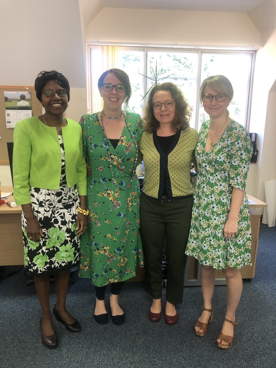 Wearing green for #MentalHealthAwarnessWeek at our department meeting. <a href="/Jen_Jones_/">Jen Jones</a> @AnneMwa53199847 <a href="/jrf_uk/">Joseph Rowntree Foundation</a> <a href="/theJRHT/">JRHT</a>