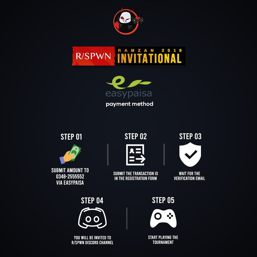 PakGamers's tweet image. You can easily send us the registration fee through Easy Paisa. Just go to your nearest store, send to amount to 03482555552 and send the transaction ID in the registration form. 

If you have any questions, let us know in the comments or email us at communications@pakgamers.com