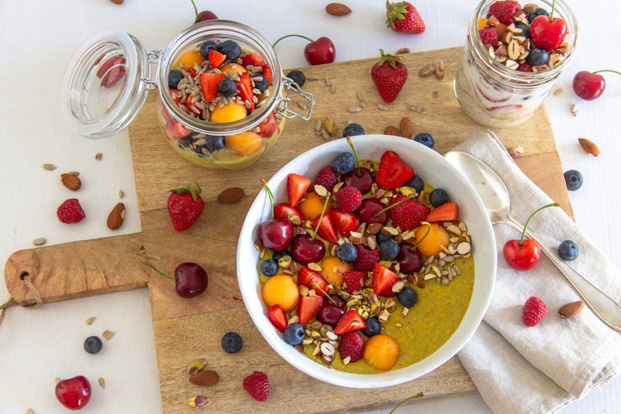 Für viele ist das #Frühstück die wichtigste Mahlzeit des Tages. Für Abwechslung sorgen die drei leckeren #glutenfreie Teff-Porridge-Varianten von Steffi <a href="/kochtrotz/">kochtrotz</a>. Welche ist euer Favorit? 3pauly.de/de/rezepte-meh…