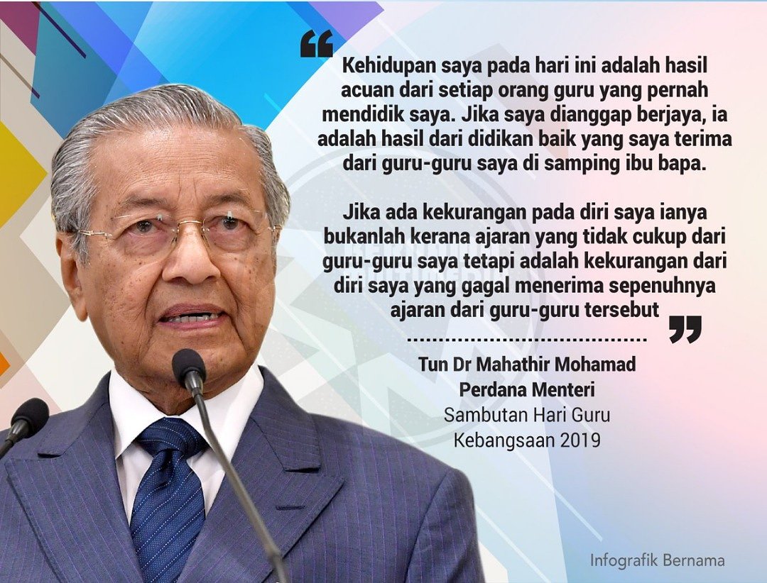 JPenerangan's tweet photo. “Kehidupan saya pada hari ini adalah hasil acuan dari setiap orang guru yang pernah mendidik saya."

@chedetofficial

#HariGuru2019
#TerimaKasihCikgu
#GuruOborHemahMenyinariPertiwi
#JabatanPeneranganMalaysia

Sumber: @bernamadotcom https://t.co/3xJ3hfyNnS