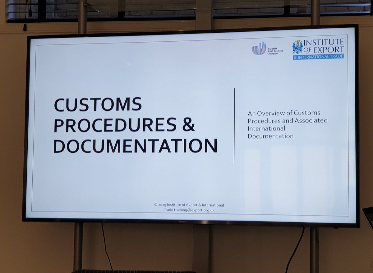 Ready for today's learning 'Customs Procedures and Documentation with <a href="/IOExport/">Chartered Institute of Export& International Trade</a>
<a href="/HambMerch/">Hambleside Merchandise</a>

#export #learning #internationaltrade #continuousdevelopment