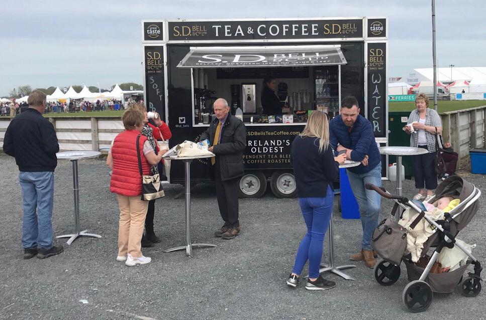 Watching the horses? We are beside the P&amp;O Ferries Arena too 😊 warm your hands on a slightly cooler start to day 2 @balmoralshow !!