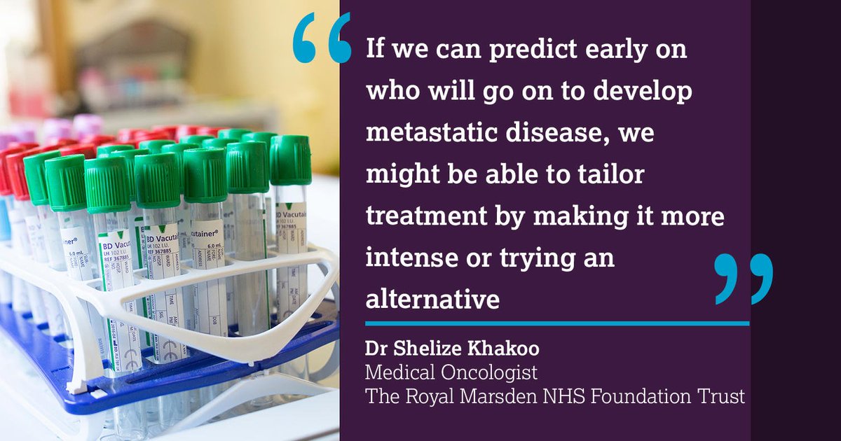 royalmarsdenNHS's tweet photo. Research presented yesterday suggests that liquid biopsy, which analyses fragments of DNA shed by tumours into the bloodstream, could identify cancer patients at risk of metastatic disease, helping tailor treatment. More information 👉 https://t.co/7frQUzVe0z #LiBi19 https://t.co/Ptpb6ZGHQi