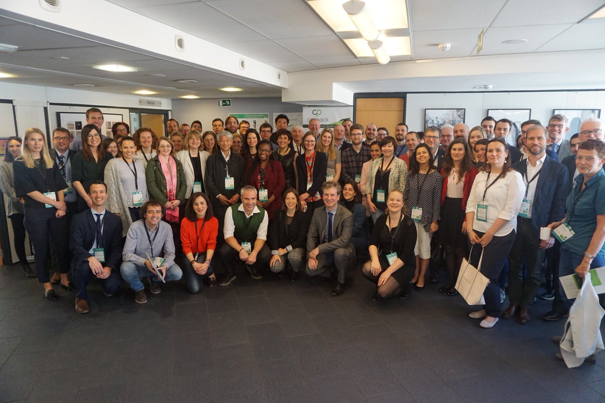 Family picture of the speakers and participants of the conference '#Circularcities, innovating to tackle #plasticwaste". Can you find yourself? #EUGreenWeek event organised by #PlastiCircle and <a href="/ICLEI_Europe/">ICLEI Europe</a>  #H2020