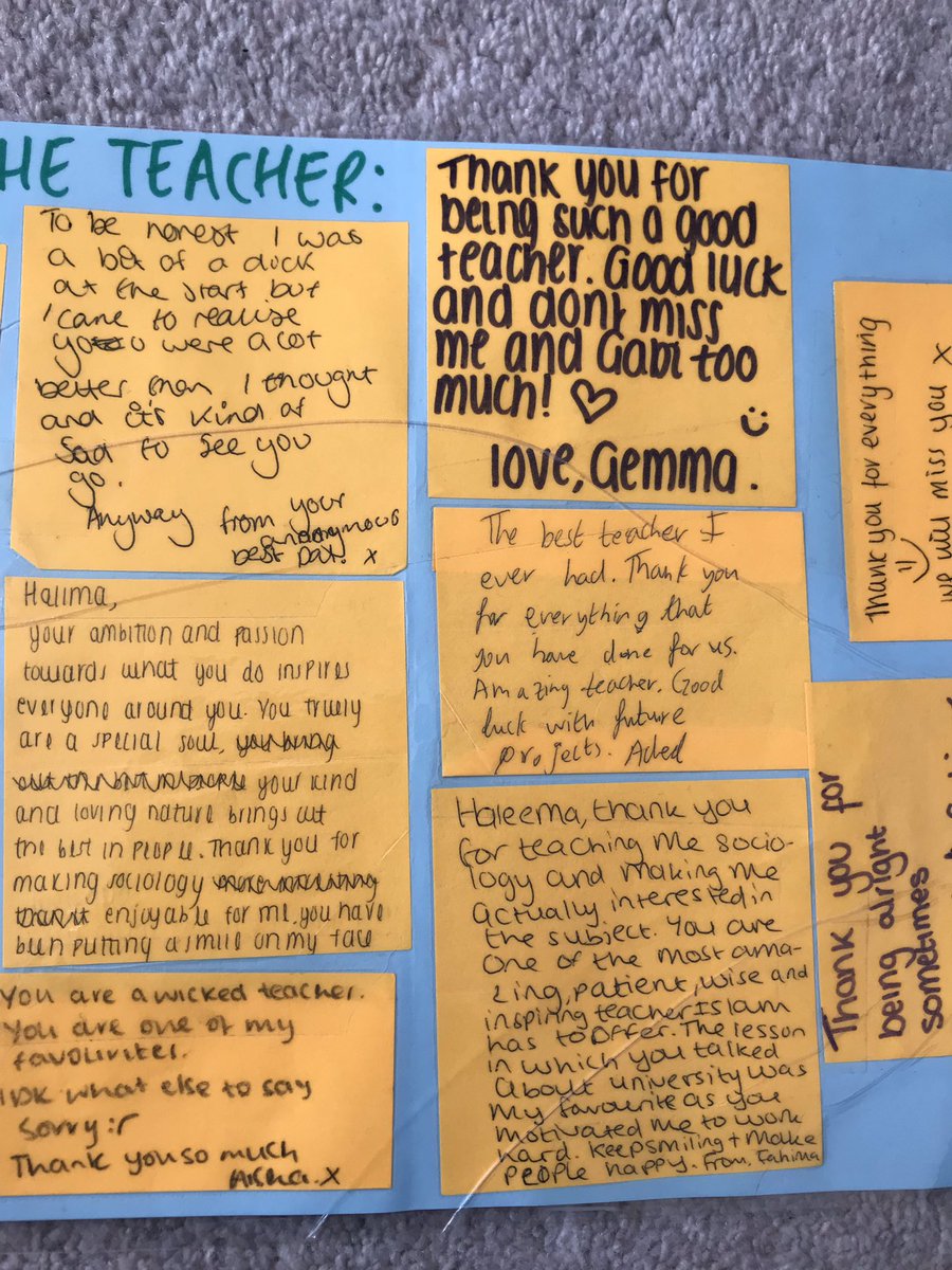 HdotMulla's tweet image. Aspire to Inspire! My students left me the sweetest post-its. Key words #enjoyable #fun #besteacher #positive #favourite #amazing #smart #kind And THAT is what it’s about #leaveyourmark #Teacher #makesitworthit #TeacherAppreciationChat