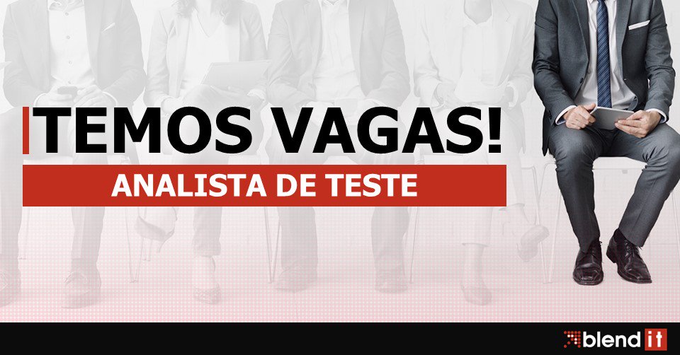 blenditconsult's tweet image. Oportunidade para Analista de Testes em Curitiba.
 
Venha trabalhar na Blend IT! #VagasTI #Analistadetestes #testes #analista #web 
 
Candidate-se pelo link
 zurl.co/MABX