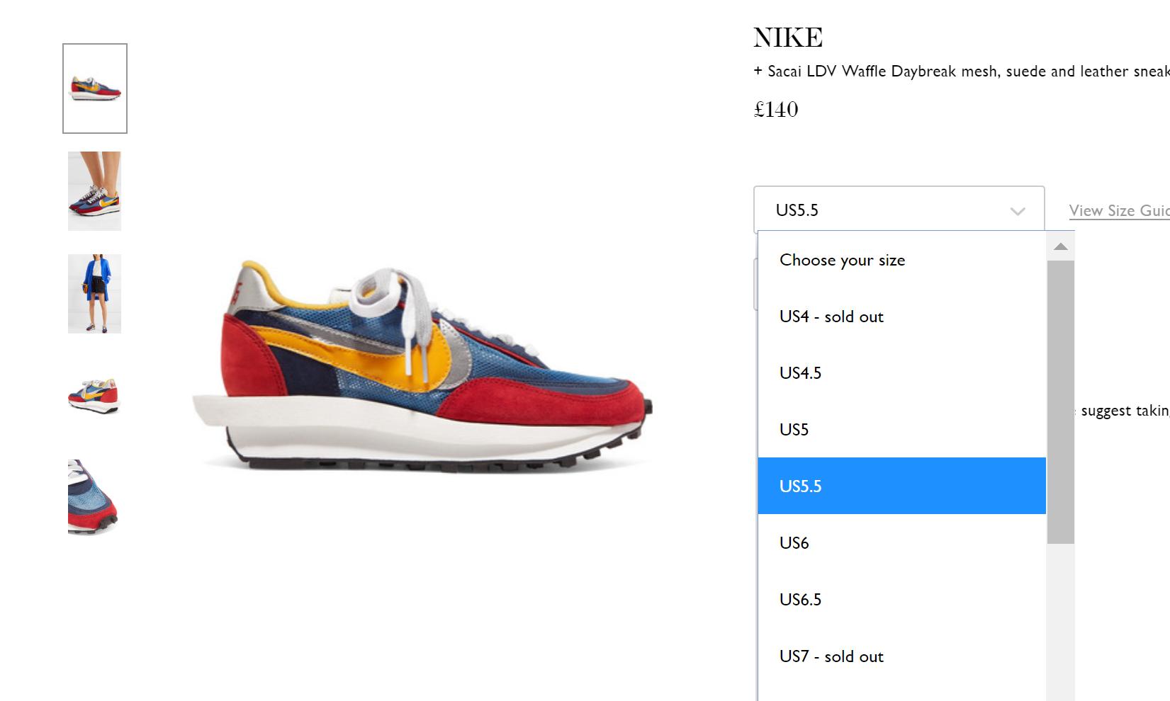 net a porter sacai waffle