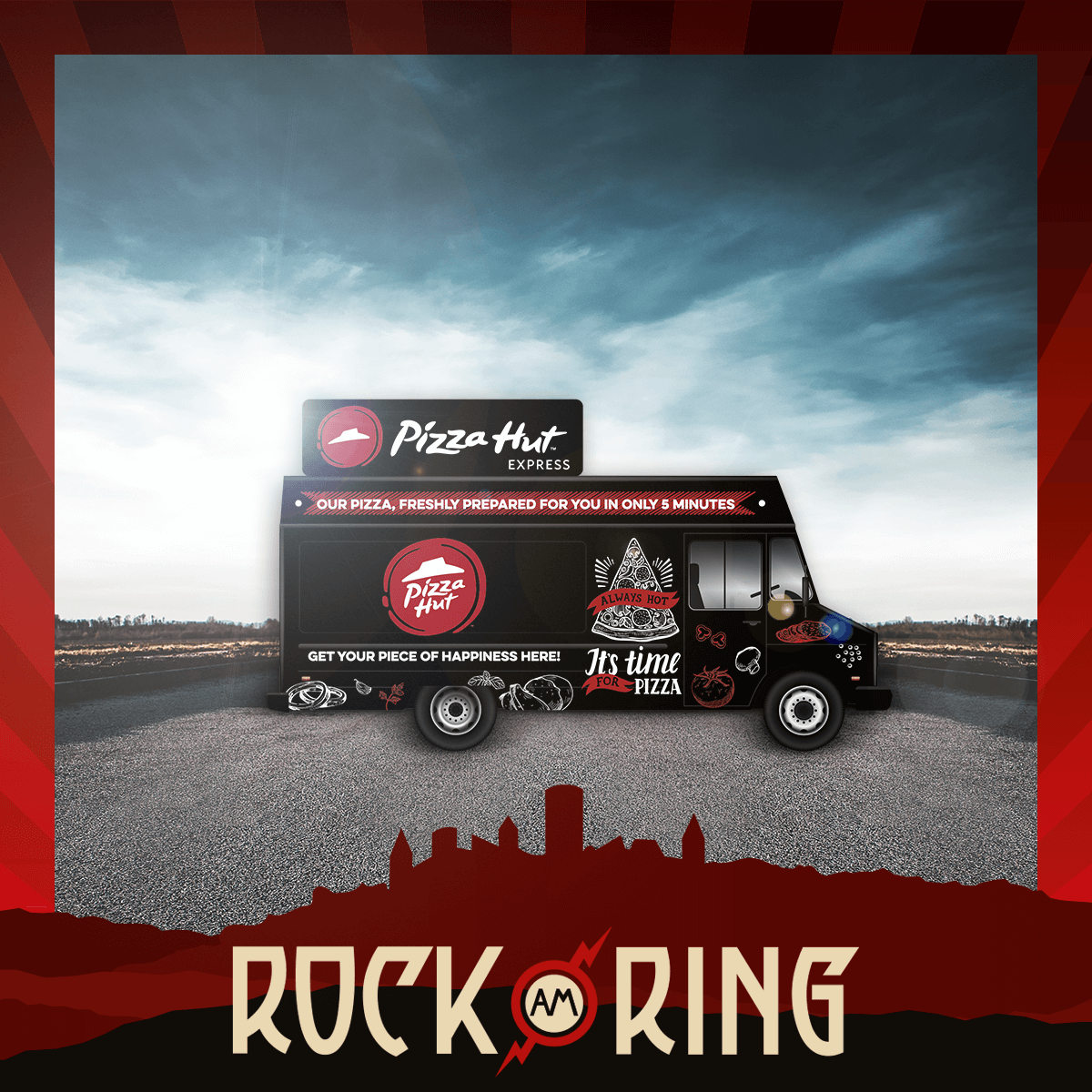 🤘Es ist offiziell: Pizza Hut gehört zum Lineup bei <a href="/rockamring/">Rock am Ring</a> mit dem ersten Hut Truck von Pizza Hut.🤘Und das Beste: Wir verlosen 5 X 4 Karten für das Festival für Dich und Deine Freunde inklusive Freipizza! ;) 
Hier geht’s zum Gewinnspiel: facebook.com/pizzahut.de/
Viel Glück!