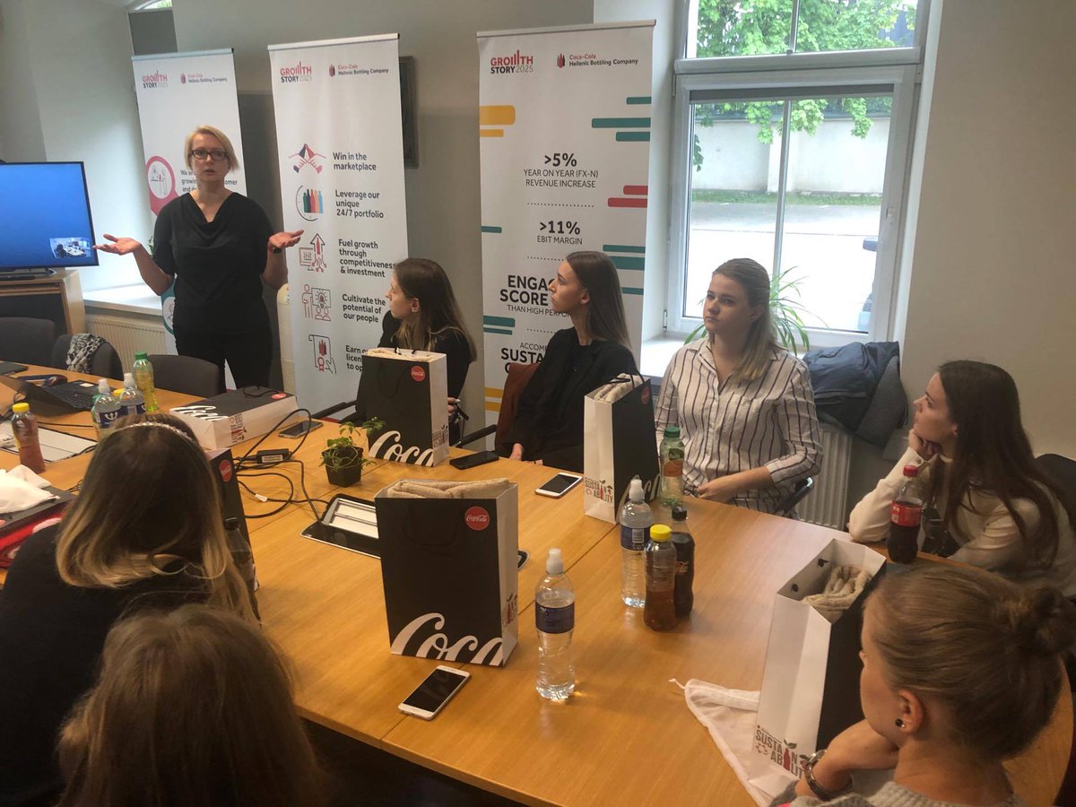 jointmic's tweet photo. This week MIC students @VU_LT  visited @CocaColaLithuania and discussed with Public Affairs &amp; Communication Manager Gabriele Sereniene about corporate social responsibility communication. #jointmic #unimastermic #internationalstudy https://t.co/ghRKa2ZQat