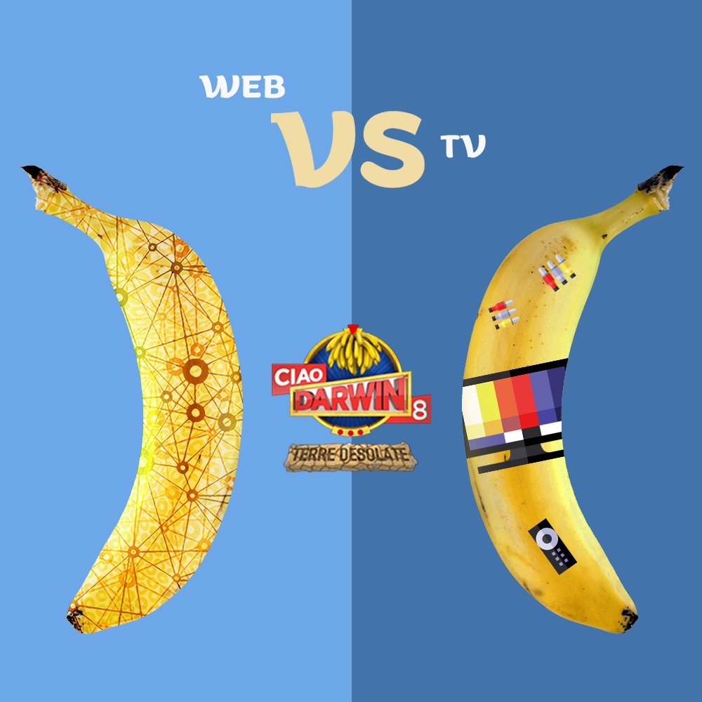 Siete pronti per una nuova sfida❓ 
📱 Web contro Tv 🖥 : scatenatevi con i like.
 
#CiaoDarwin #SiamoTuttiMatti #SdlTv