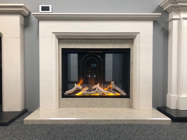 Fdcukltd's tweet image. 🧡🧡 B-E-A-utiful!! 🧡🧡
An exciting NEW display in our showroom is our #Princeton fireplace in Veined limestone with Polished Blue #Moleanos limestone hearth and slips, with an @evonicfires E800 electric fire!!⚡️🙌🏻 #stunning
👉🏻fdcuk.co.uk/fireplaces/pri…
☎️ Call us on 01722 716161.