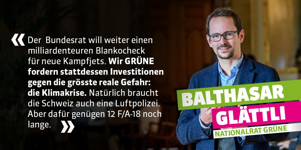 GrueneCH's tweet photo. Statt 18 Milliarden für den Klimaschutz will der Bundesrat 18 Milliarden für Kampfjets - über die Lebensdauer kosten Jets bekanntlich das Dreifache des Kaufpreises. Wir brauchen Lösungen für die Zukunft, statt Milliarden für die Vorbereitung der Kriege von gestern! https://t.co/byBC6Zmbyg