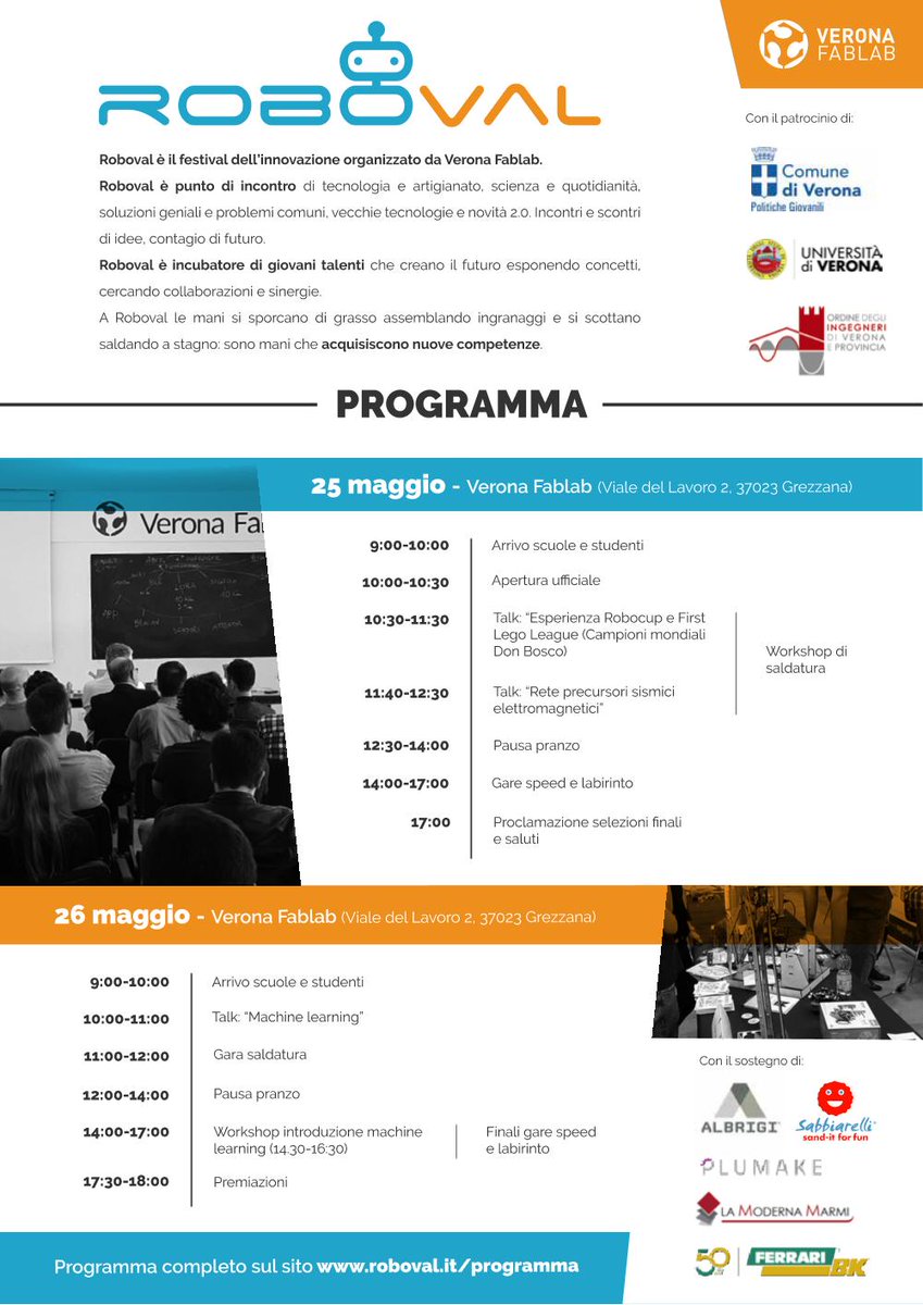 Locandina Roboval19! Manca poco! Vi aspettiamo! 😎 #roboval #veronfablab #2019