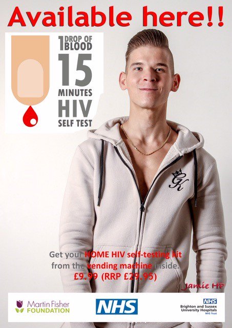 prowlerstores's tweet photo. @MartinFisherFo1 have installed a state of the the art digital vending machine in our Brighton Store that distributes home HIV self testing kits fall for a dramatically reduced price of just £9.99 - saving £20 on High St prices. #GetTested #KnowYourStaus #PlaySafer #UequalsU https://t.co/qOx8N80JTz