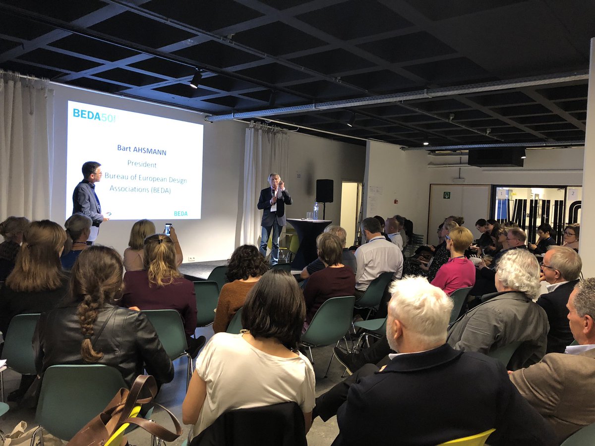 Excited to be celebrating 50 years of <a href="/BEDANetwork/">BEDA</a> Bureau of European Design Associations seeing members from 25 countries. <a href="/PDR_DPolicy/">PDR Design Policy</a>