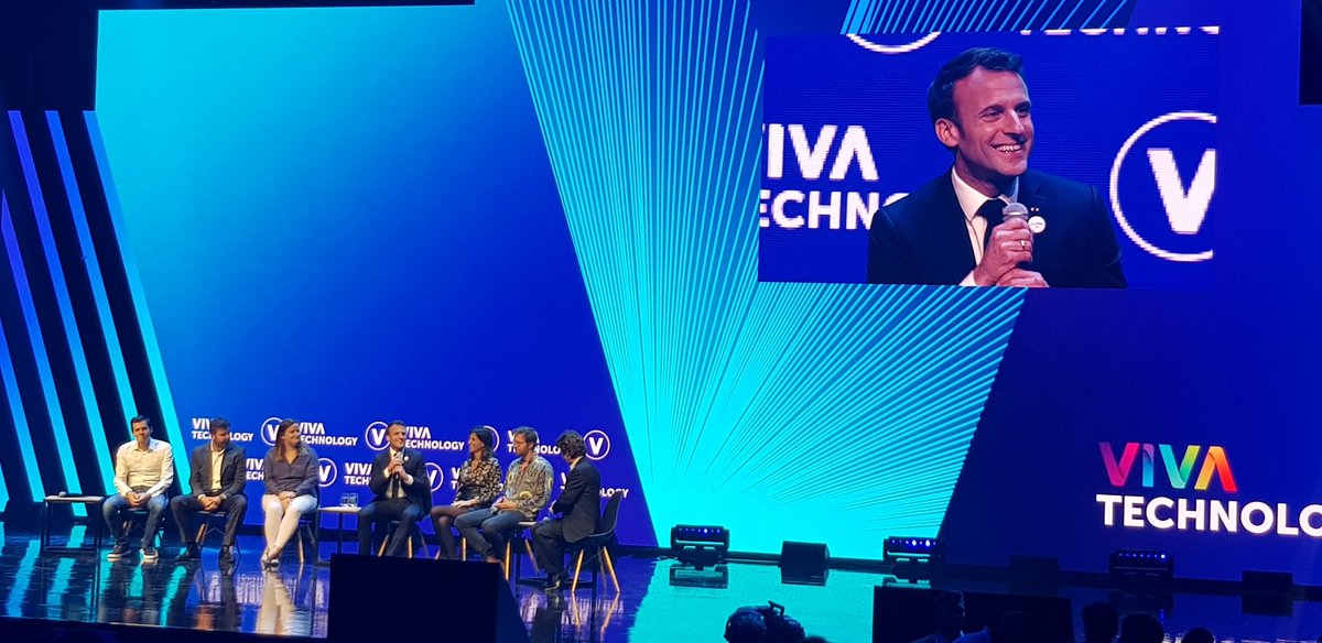 kro_p's tweet photo. @EmmanuelMacron à @VivaTech  : "l'écosystème des startups s'accélère : plus de levées de fond, accueil de talents, plus de création d'entreprises tech ... L'innovation n'est pas l'ennemi des emplois locaux" https://t.co/e1FnTn0NzP