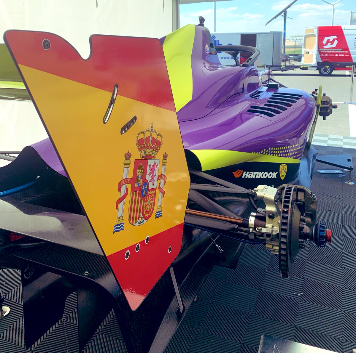 martaracing's tweet photo. Soooo Here we are at @CircuitZolder ❗️😜 getting all ready for tomorrow, do you like my new car??? #purple💜💜💜 https://t.co/WqKVZb9Rps