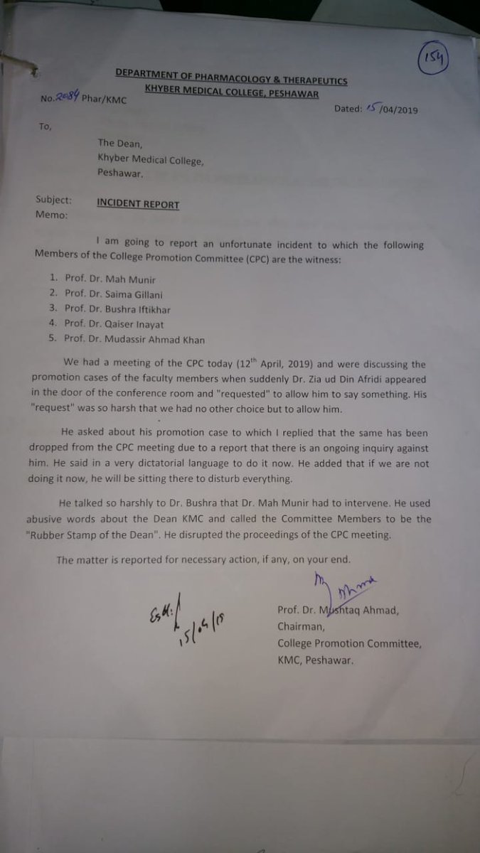 JalalQazi's tweet photo. Ladies and gentlemen as I earlier said about the Dr Zia Ur Rehman who threw eggs on Dr Burki & Mis behaved with Health minister #GoKP
Here is his track record, several times inquries conducted against his behavior/harrasment/threats https://t.co/FbyDcWgD3a