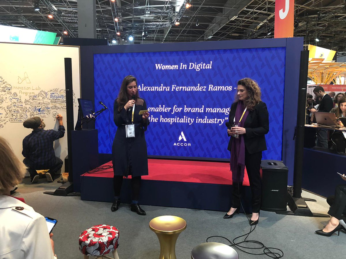 [#VIVATECH] Through #innovation for #ALL, #Accor looks towards the future to achieve #AugmentedHospitality w/ #AI. The #AccorLab hosts Alexandra Fernandez Ramos, Chief Product &amp; Sales Officer of <a href="/travelsify/">Travelsify</a> to learn about this #techtrend. #WomenInDigital☄️