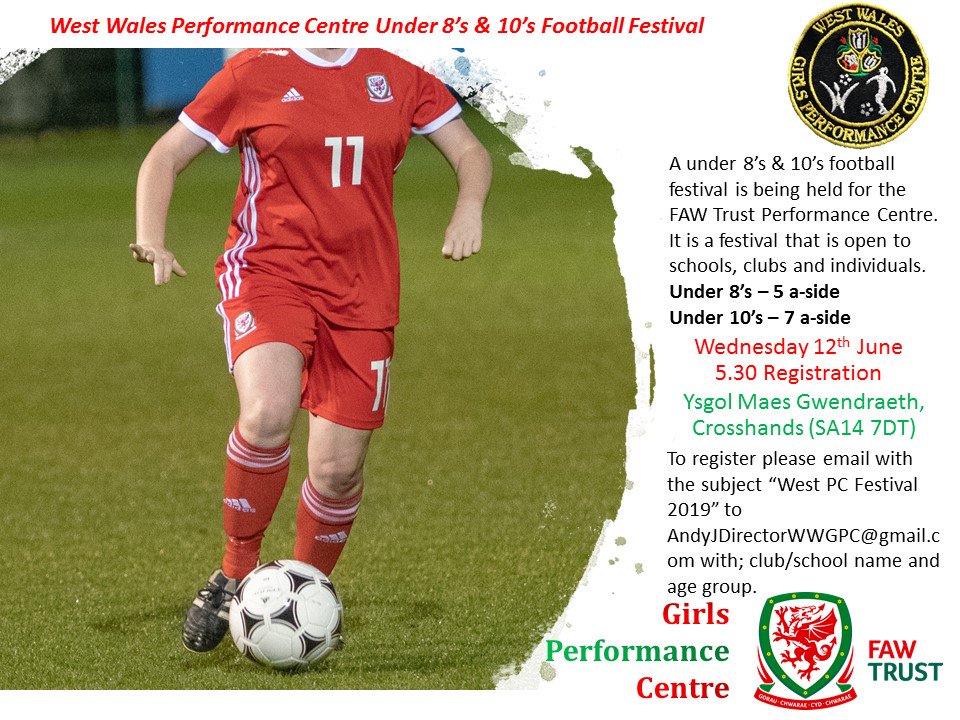 Please rt and support our trials and mini football festival coming up in June for @FAWTrust @WWGPC <a href="/forzafut5al/">forzafutsal</a> <a href="/FestivalsGirls/">Girls Football Festivals</a> <a href="/PTTownLadiesFC/">Port Talbot Ladies FC</a> <a href="/Johnstown_Girls/">Johnstown FC Girls</a> @pontardawe_s <a href="/GavPritchard98/">Gav Pritchard 🏴󠁧󠁢󠁷󠁬󠁳󠁿🇮🇪</a> <a href="/gmurphycoaching/">Gavin Murphy</a> <a href="/girlsIncluded/">Girls Included</a> <a href="/Johnstown_Girls/">Johnstown FC Girls</a> <a href="/GardenVillageG2/">Garden Village Girls</a> @GemmaOwenRCF thank you