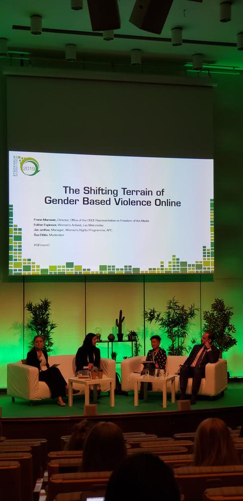 Meerim Ilyas (@meerimkg) on Twitter photo Unpacking connections between online and offline #GBV, women experience the same violence except more intensified online #SIF2019 <a href="/jhybe/">jhybe@mastodon.social</a> Unpacking connections between online and offline #GBV, women experience the same violence except more intensified online #SIF2019 <a href="/jhybe/">jhybe@mastodon.social</a>