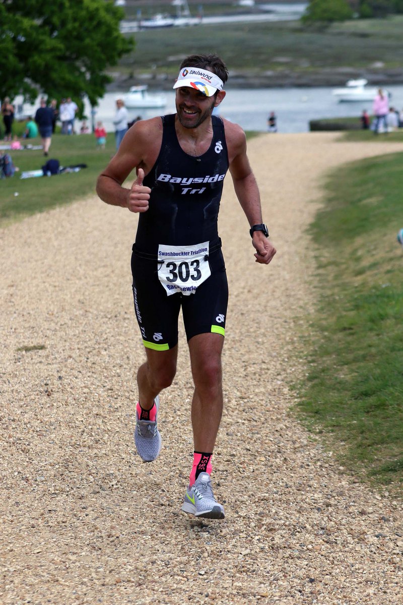 Finish photo from <a href="/RaceNewForest/">RaceNewForest</a> Swashbuckler, not quite the flying feet that I had at the finish line of the Milton Keynes Marathon the week before but at least it looks like I'm moving and more importantly, enjoying it. #lovetriathlon 
<a href="/BaysideTri/">Bayside Tri</a> <a href="/TailwindUK/">Tailwind Nutrition UK</a>