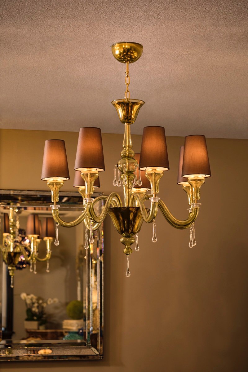 The beautiful, finished shot. Our gorgeous,  Arpino chandelier never looked better! #Italian #designthinking #Interiors
