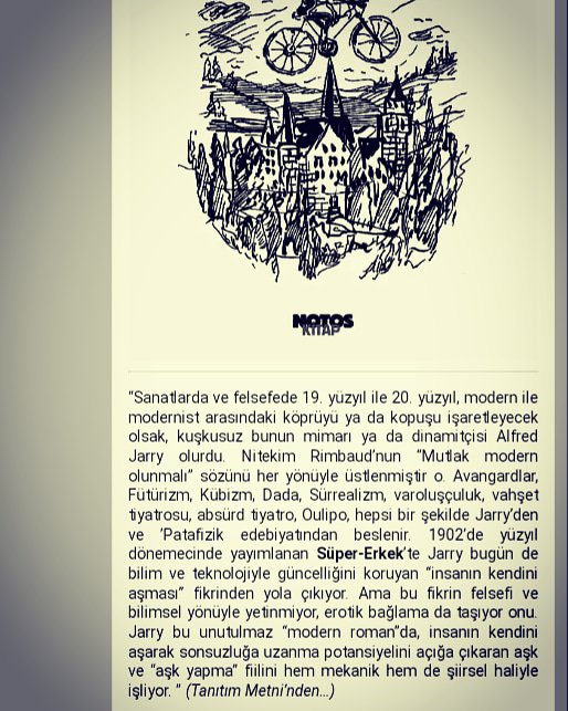 Kitap: “Süper-Erkek” (Alfred Jarry)evvel.org/kitap-super-er…
--
#alfredjarry