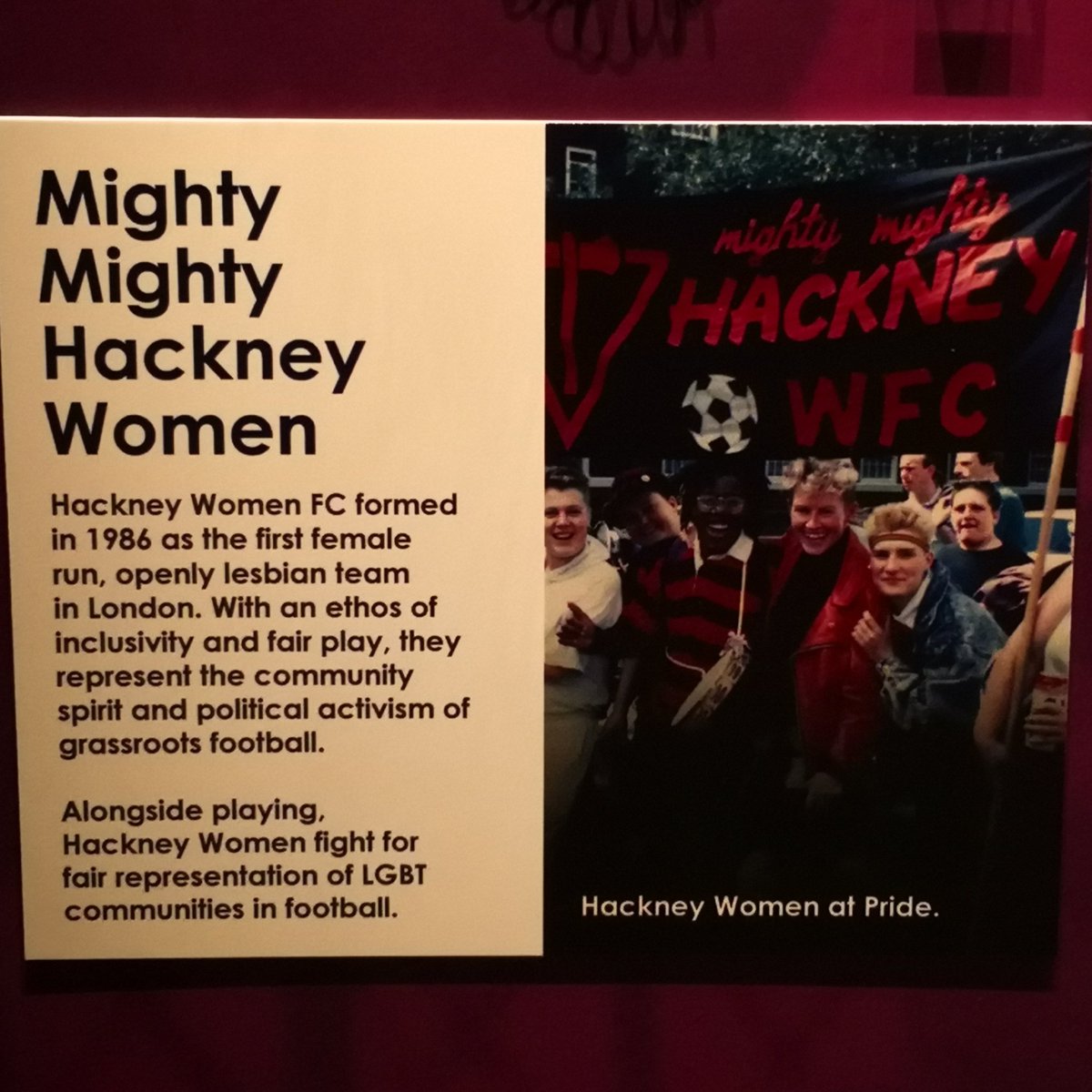Nat. Football Museum (@footballmuseum) on Twitter photo Football is the #GameOfOurLives, where all communities ought to be recognised.
<a href="/HackneyWFC/">Hackney WFC</a> epitomise this as one of the first female-run, openly lesbian teams in the UK.
Inclusivity is the name of their game, as shown by the logo on their pennant. 🌈
#RainbowMW #WomenInCulture Football is the #GameOfOurLives, where all communities ought to be recognised.
<a href="/HackneyWFC/">Hackney WFC</a> epitomise this as one of the first female-run, openly lesbian teams in the UK.
Inclusivity is the name of their game, as shown by the logo on their pennant. 🌈
#RainbowMW #WomenInCulture