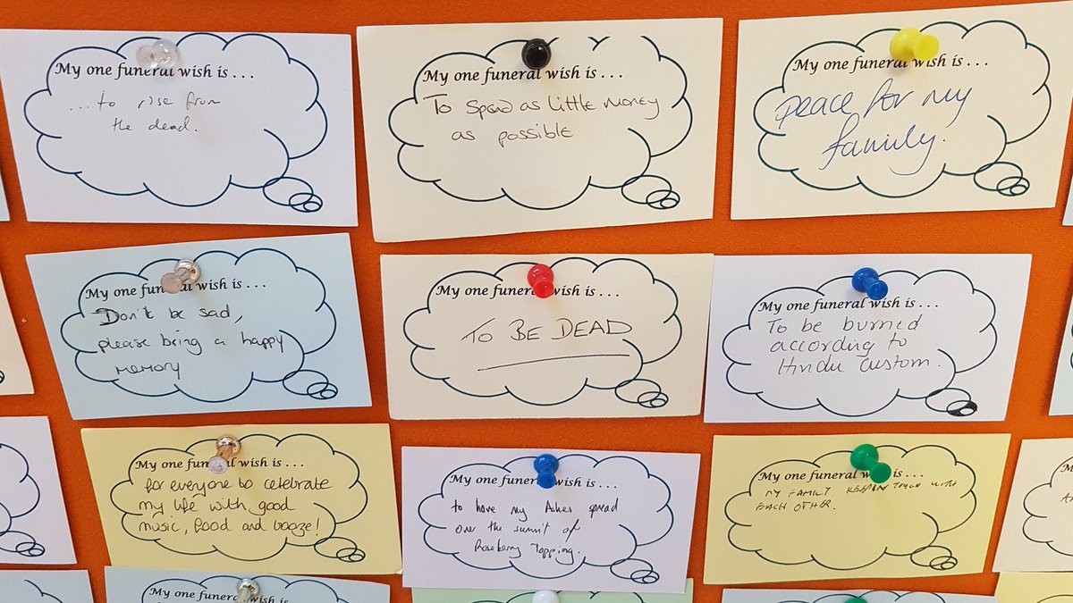 Looking forward to welcoming Funeral Directors and Organisers to <a href="/StGilesHospice/">St Giles Hospice</a> this afternoon for a tour of the hospice and to hear their thoughts on our latest Conversation Board  "My One Funeral Wish is..." <a href="/DyingMatters/">Dying Matters</a> #AreWeReady #everyweekisdyingmattersweek
