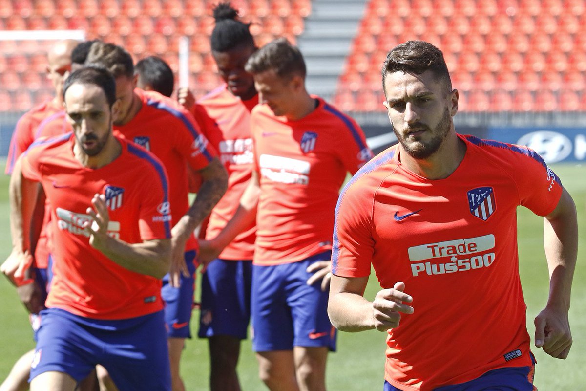 Koke, durante el entrenamiento (Vía Atlético de Madrid).