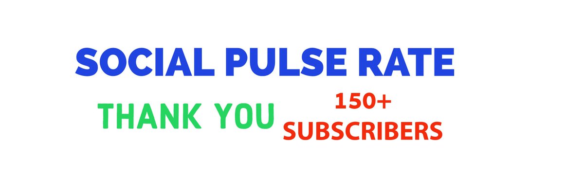 socialpulserate's tweet photo. THANK YOU #150 plus #subscribers for our channel @socialpulserate
Thanks to all.
Keep supporting us on all social platforms and also on @YouTubeIndia
#socialpulserate #150subscribers #YouTube #youtuber #youtubechannel https://t.co/sZRa9YfObm