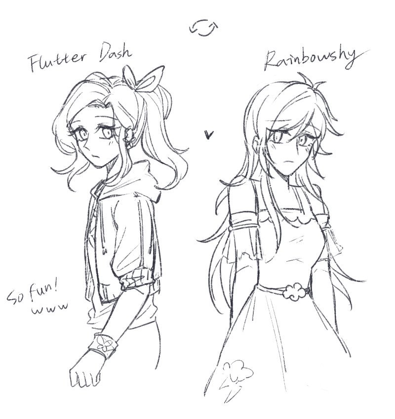 Laochi777's tweet image. #flutterdash 
p1-3 Flutter Dash and Rainbowshy😝
p4 快给我上床打炮