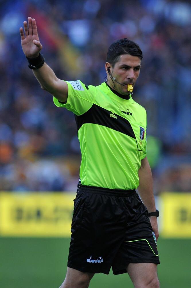 Gianluca Manganiello referee, during the first match of the Italian Serie B  football championship between Frosinone - Empoli final result 0-2, match p  Stock Photo - Alamy