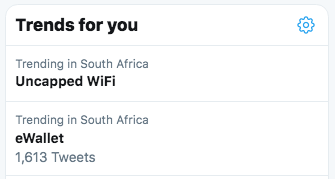 Real_Bakerman's tweet photo. Is everything okay in SA? Why are #uncappedwifi and #ewallet trending? https://t.co/961eOmMUMk