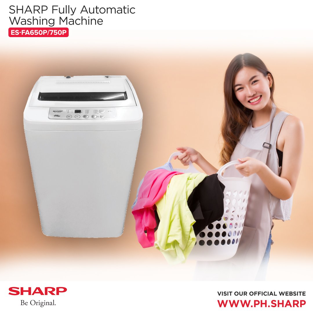 The locally-made Sharp Fully Automatic Washing Machines have a unique Auto Logic feature which makes your laundry washing easier and more convenient! It can detect the weight of your laundry and choose the most suitable water level and washing time for your clothes!