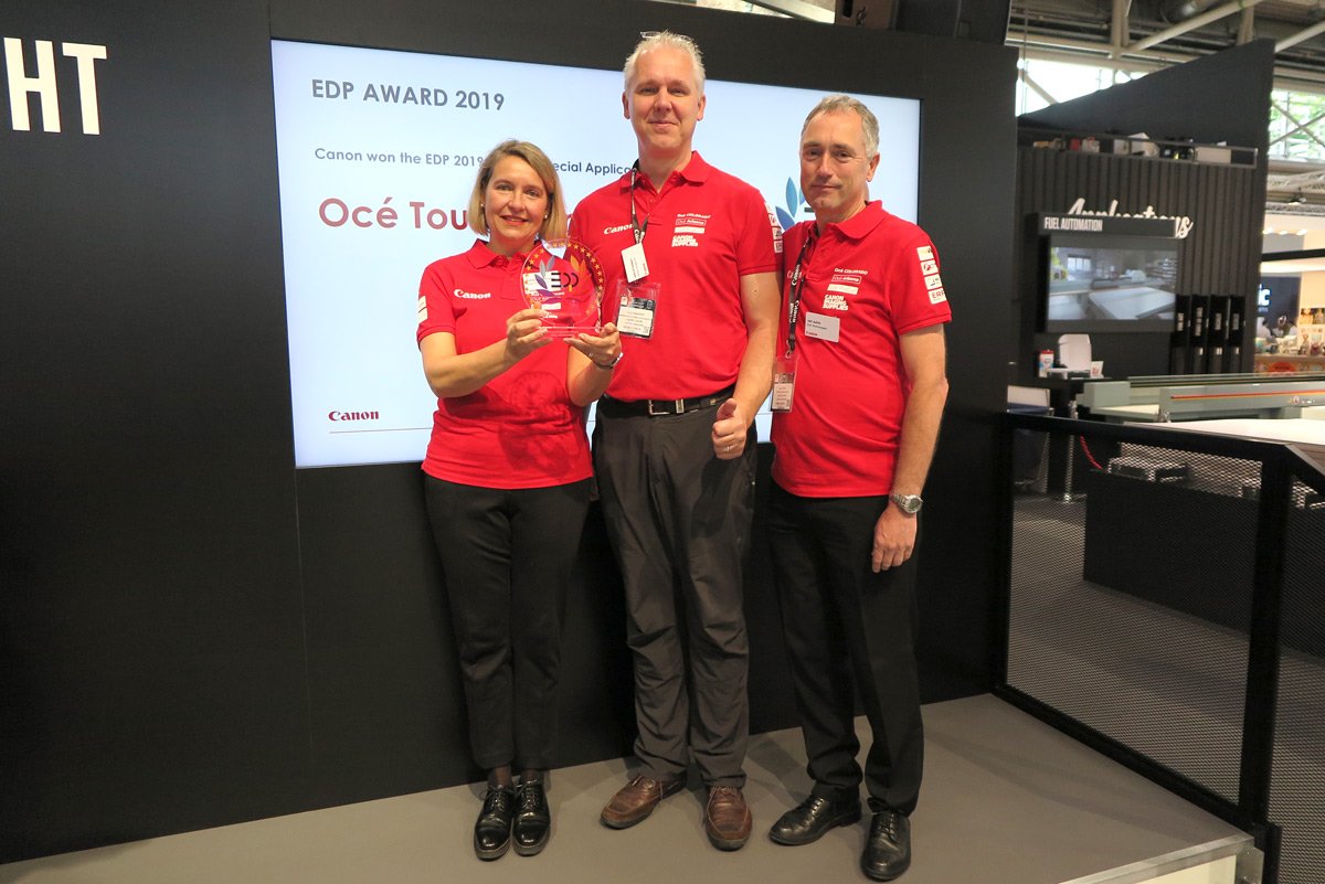CanonEMEA's tweet image. We are proud to have won an EDP award at #FESPA2019 in the Special Application Software category for Océ Touchstone. With our easy-to-use elevated printing technology you can target new, high-end markets. More here: canon.sm/30nsZlP