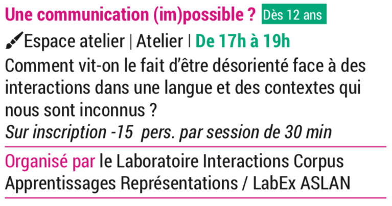 LabexAslan's tweet photo. Le Festival @PopSciences commence demain à la Duchère ! On y sera, avec le jeu des langues Kosmopol:it (DDL), un atelier-conférence sur la dyslexie à l’université (ICAR), et l’équipe @ProjetRemilas qui propose une projection et sa performance théâtrale (ICAR) https://t.co/vxIf2CJbG0