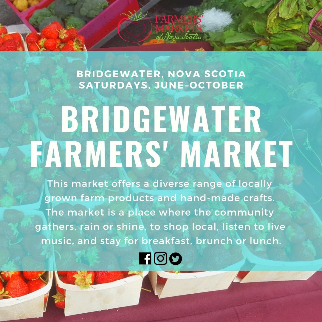 🍓 Market of the week 🍓

The wonderful Bridgewater Farmers' Market is opening in June! Make plans to visit and get some goodies!