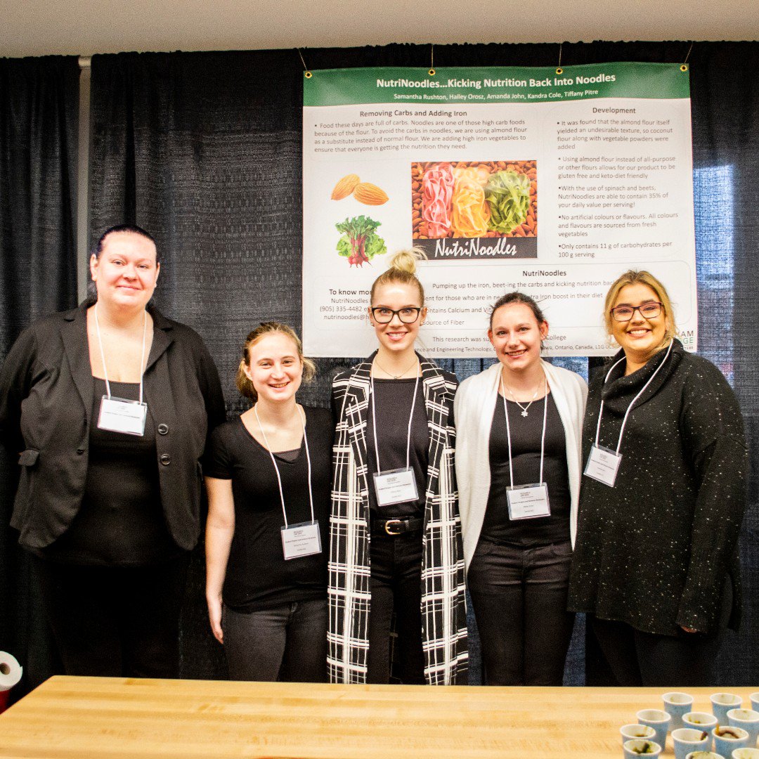 DC_ORSIE's tweet photo. #ThrowbackThursday to last months #DCResearchDay! Here is another amazing group of student entrepreneurs with NutriNoodles - High in iron and other nutrients, #NutriNoodles only have 11g of Carbs in 100g! #DCProud #DCResearch #Innovate #Entrepreneur https://t.co/o5gpJfczQt