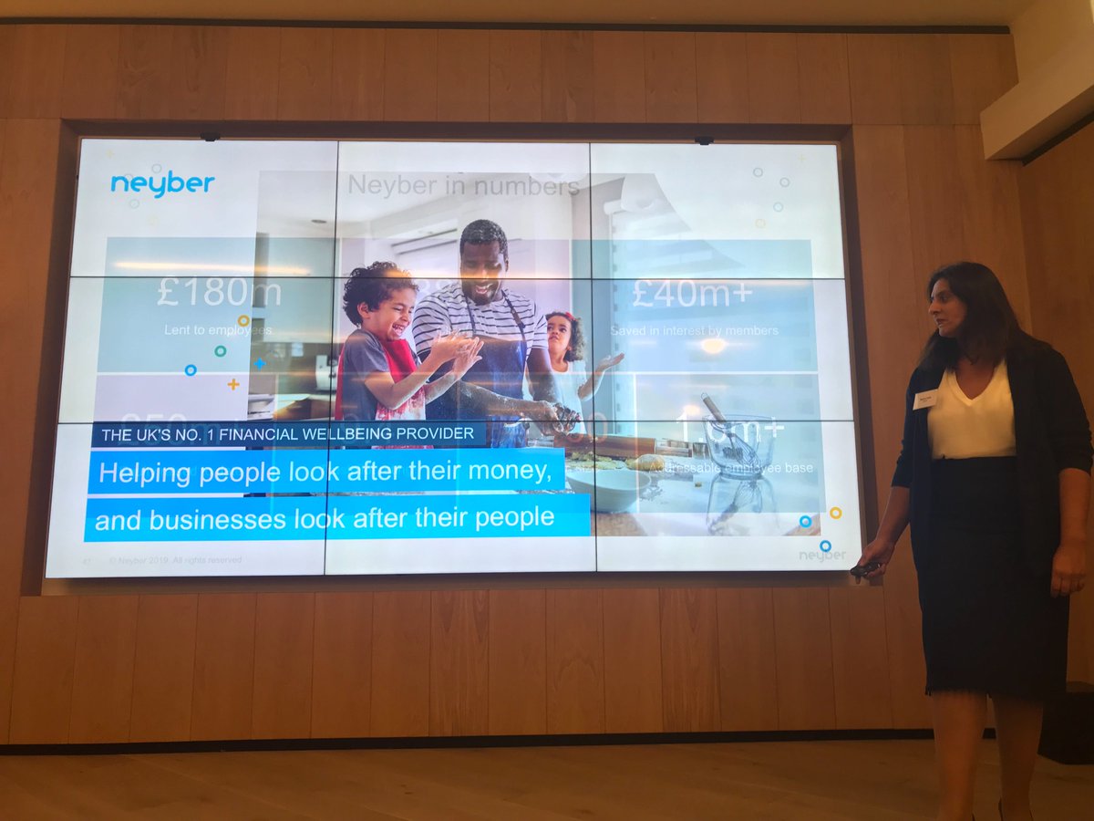 Third up we have <a href="/helloneyber/">Neyber</a>! This award-winning financial wellbeing provider help people look after their money, and employers look after their people. Great to have Monica with us pitching today. 
neyber.co.uk

#wellbeing #scaleup #London